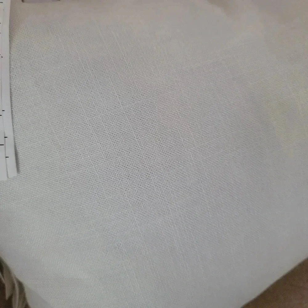 Bright White Marlo Lorenz THRO Faux Linen Fallen Leaves Feather Pillow 18